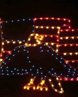 5 X 6 FOOT SILHOUETTE EAGLE with FLAG