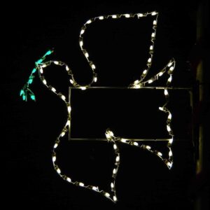 5.5' Peace Dove Pole Mount Holiday Light Display