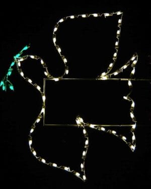 5.5' Peace Dove Pole Mount Holiday Light Display