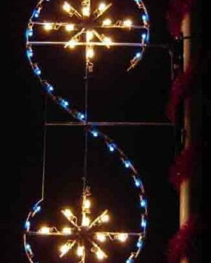 5.5' Silhouette Starburst Scroll Holiday Light Display