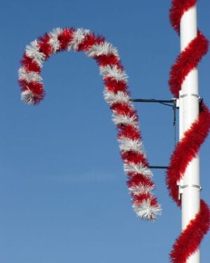6' Garland Candy Cane Holiday Light Display
