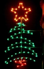 6' Silhouette Abstract Zig Zag Tree