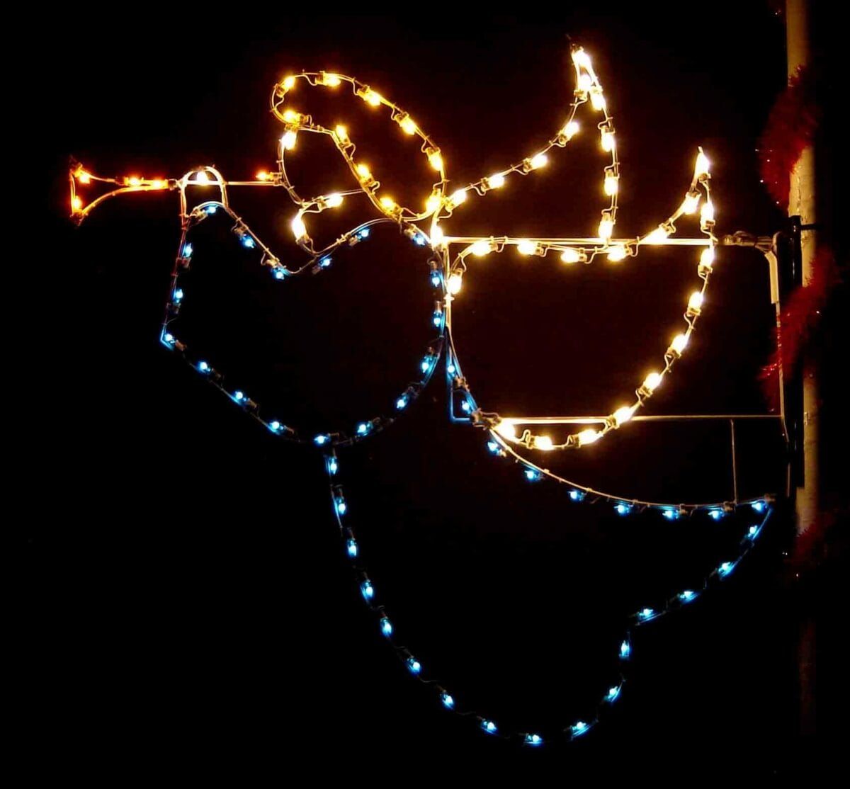 6' Designer Series Angel Pole Mount Holiday Light Display