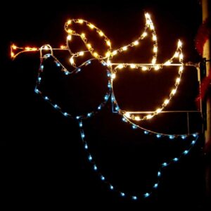 6' Designer Series Angel Pole Mount Holiday Light Display