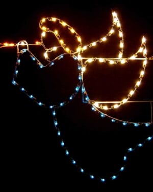 6' Designer Series Angel Pole Mount Holiday Light Display