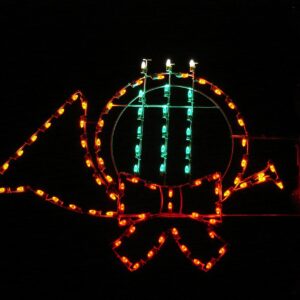 6' Silhouette Designer Series French Horn Holiday Light Display