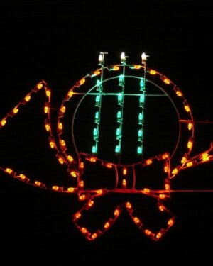 6' Silhouette Designer Series French Horn Holiday Light Display