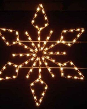 6' Silhouette Diamond Snowflake Holiday Light Display