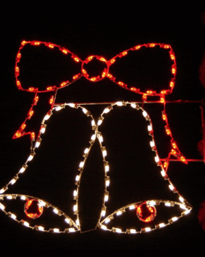 6' Silhouette Double Bell Holiday Light Display
