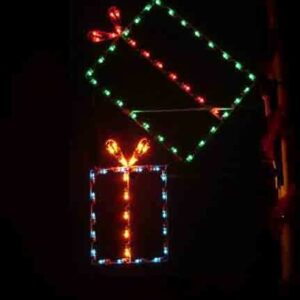 6' Silhouette Double Package Holiday Light Display