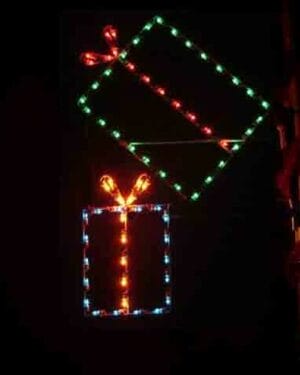 6' Silhouette Double Package Holiday Light Display