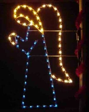 6' Praying Angel Pole Mount Holiday Light Display