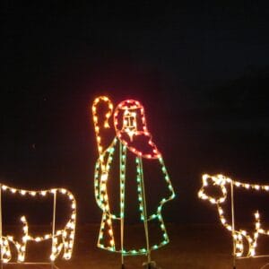 6 FOOT SILHOUETTE SHEPHERD SCENE