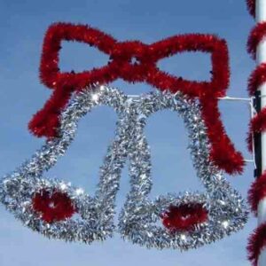 6' Garland Double Bell Pole Mount Holiday Light Display