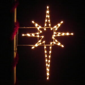 6' Silhouette Star Of Bethlehem Holiday Light Display