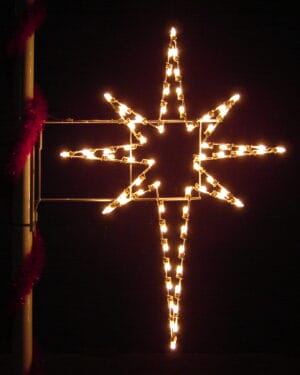6' Silhouette Star Of Bethlehem Holiday Light Display