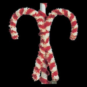 6' Garland Double Candy Canes Holiday Light Display
