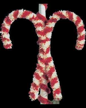 6' Garland Double Candy Canes Holiday Light Display