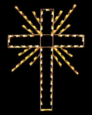 6' Deluxe Cross Holiday Light Display
