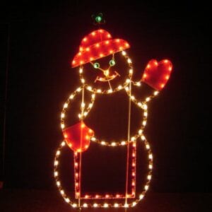 7' Mrs Snowman Holiday Light Display