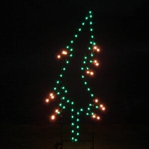 7' Whispering Pine Tree Holiday Light Display