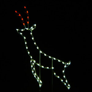 7' Leaping Deer Holiday Light Display