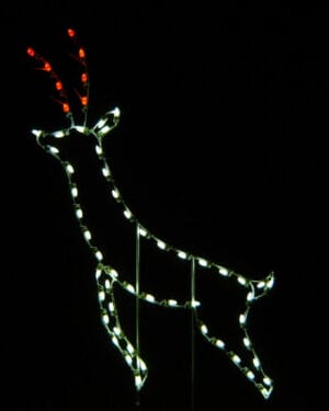 7' Leaping Deer Holiday Light Display