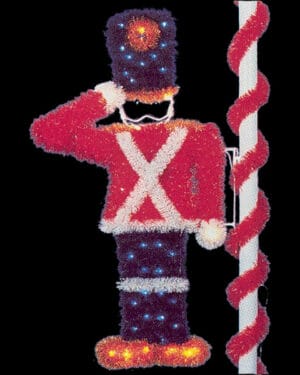 7.5' Garland Toy Soldier Pole Mount Holiday Light Display
