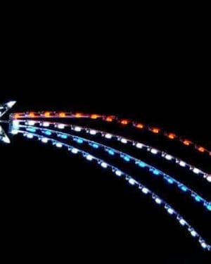 8' Silhouette Patriotic Shooting Star Holiday Light Display