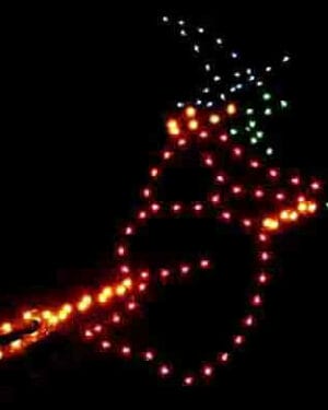 8' Wicked Witch Halloween Light Display