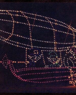 Animated Airship Holiday Light Display