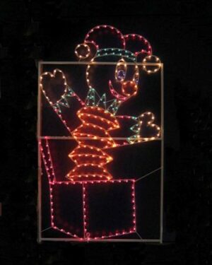 12' Animated Jack In The Box Holiday Light Display