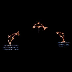 10' Animated Dolphin Arch Holiday Light Display