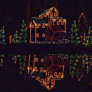 20' Animated Old Mill Scene Holiday Light Display