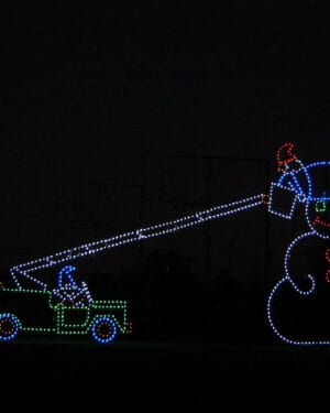 20' Animated Snowman With Bucket Truck