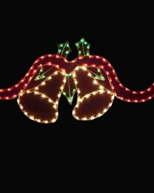 9' Bells and Ribbon Holiday Light Display