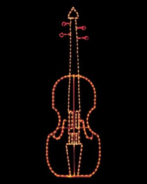 7' Bass Violin Holiday Light Display
