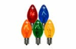 C7 Incandescent Transparent Multi-Colored Twinkle Bulbs