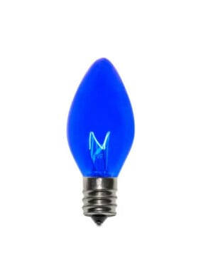C7 Incandescent Transparent Blue Bulbs