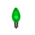 C7 Incandescent Transparent Green Bulbs