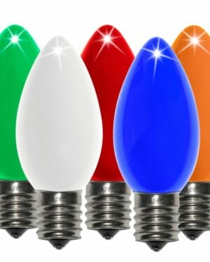C9 Incandescent Ceramic Multi-Colored Twinkle Bulbs