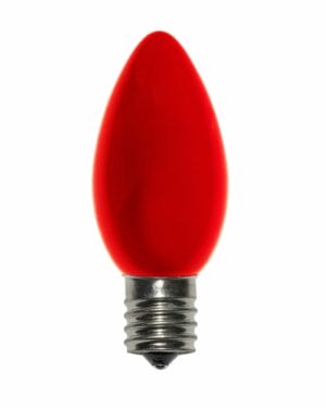 C9 Incandescent Ceramic Red Bulbs