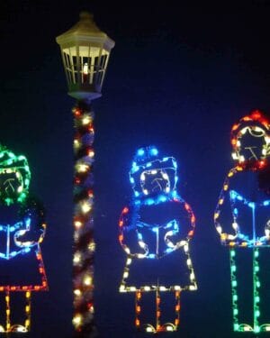 Caroling Scene Holiday Light Display