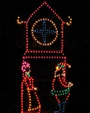 20' Clock Tower Holiday Light Display