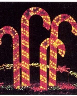 16' Candy Cane Wreath Holiday Light Display