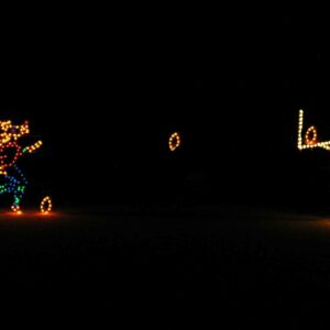 11' Animated Deer Playing Football Holiday Light Display