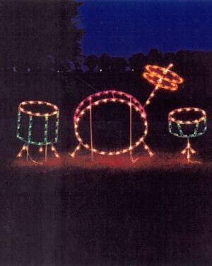 5' Drum Set Holiday Light Display