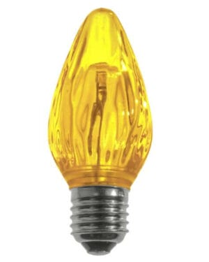 F50 LED YELLOW RETRO FIT FLAME BULB 25 PACK