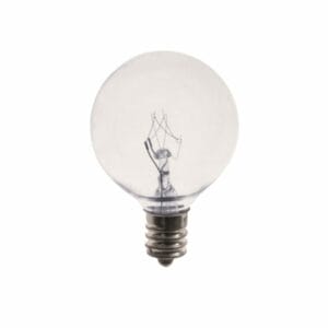 G12 Clear Candelabra-Base Patio Bulbs