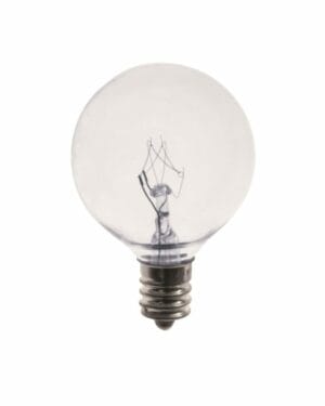 G12 Clear Candelabra-Base Patio Bulbs